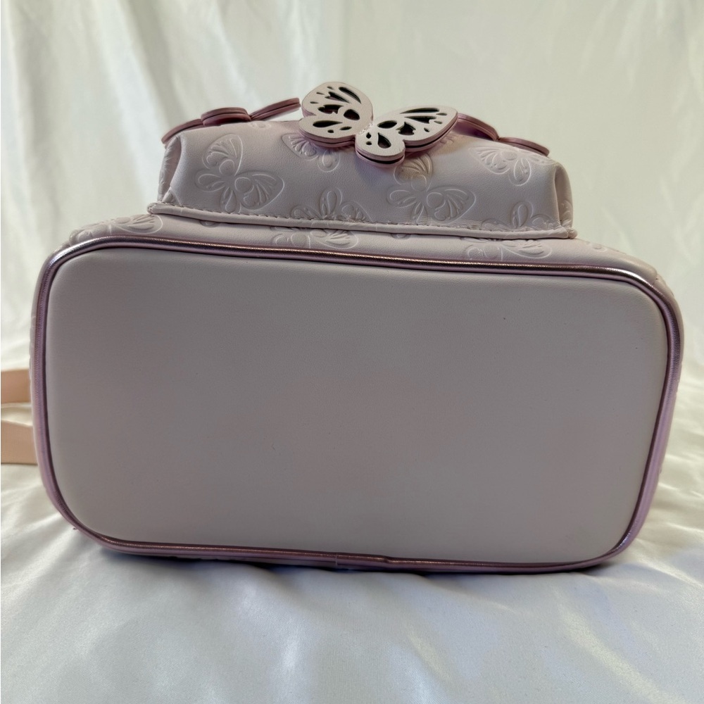 Disney Loungefly Minnie Mouse Butterfly Pink Mini Backpack Rose Gold Ears - Picture 9 of 14